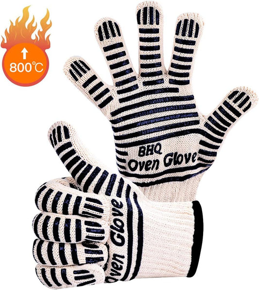 Extreme Heat Resistant Oven Gloves - 932F - Cooking Gloves for BBQ, Grilling, Baking,Cutting, Smoker Fireplace