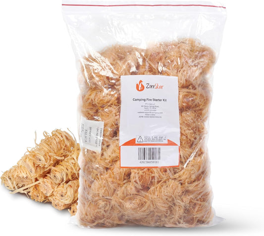 Fire Starters for Woodstoves - XXL Pack of 100 Charcoal and Wood Fire Starters for Quick Ignition - Ideal for Campfires, Fireplaces, Grills, Fire Pits - Reliable Outdoor Fire Starter Kit