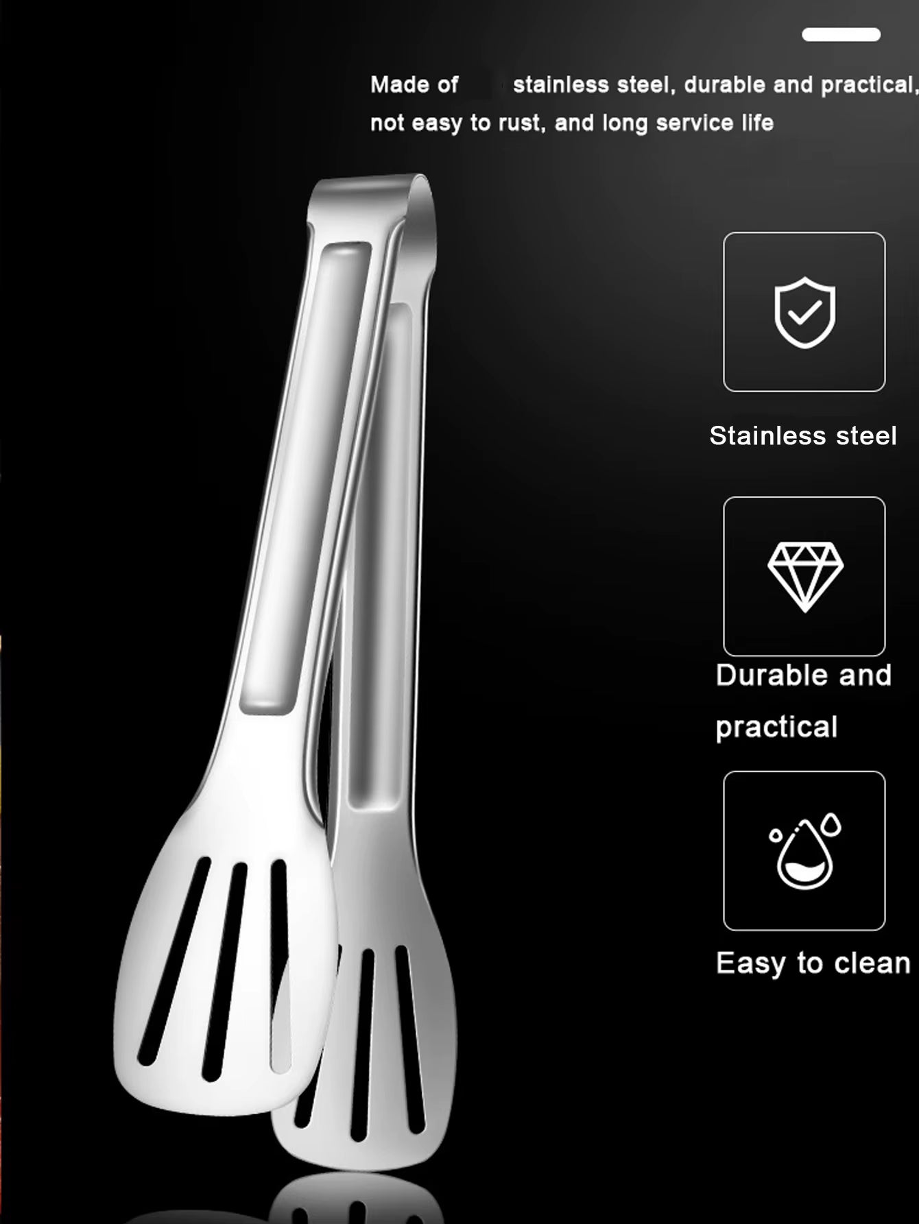 Stainless Steel Food Tongs Barbecue Tongs Meat Salad Steak Food Serving Clip Tweezers Long BBQ Cooking Tongs Kitchen Utensils