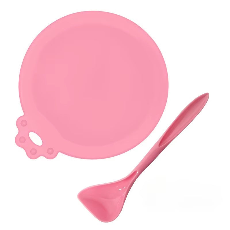 2Pcs/Set Reusable Pet Food Can Cover Silicone Dogs Cats Storage Tin Cap Lid Seal Cover with Spoon